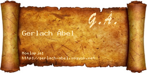 Gerlach Ábel névjegykártya
